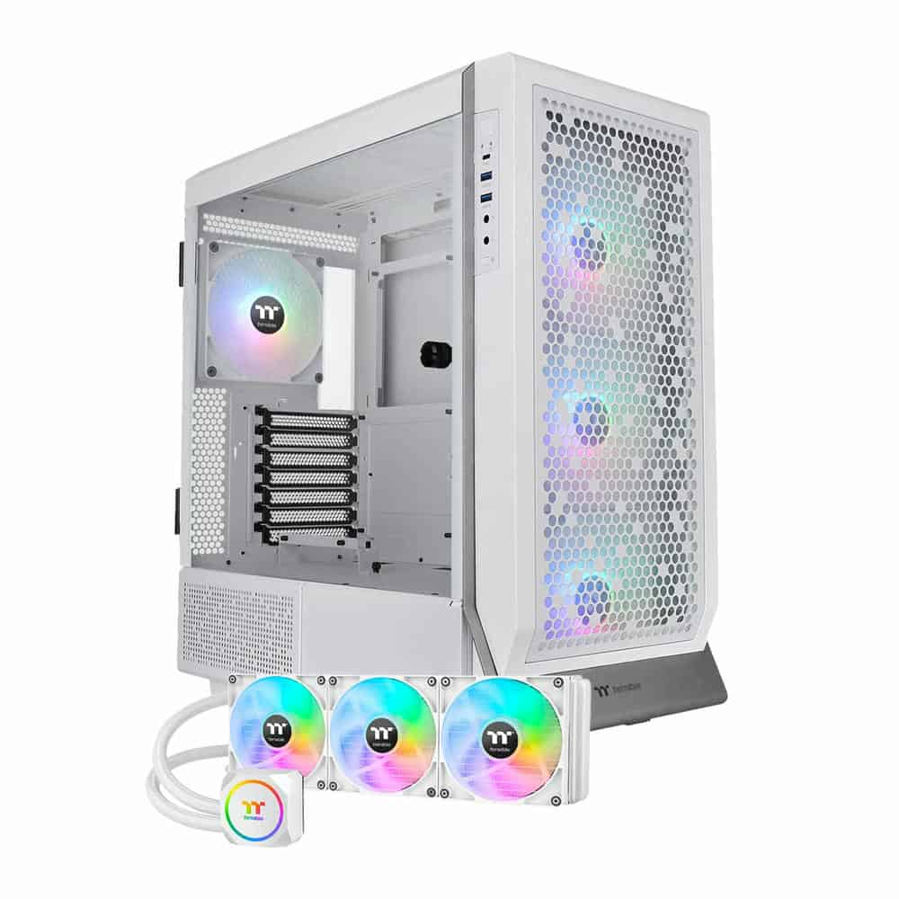 ThermalTake Ceres 500 ARGB TG Snow Chassis + ThermalTake TH420 ARGB Sync AIO Bundle